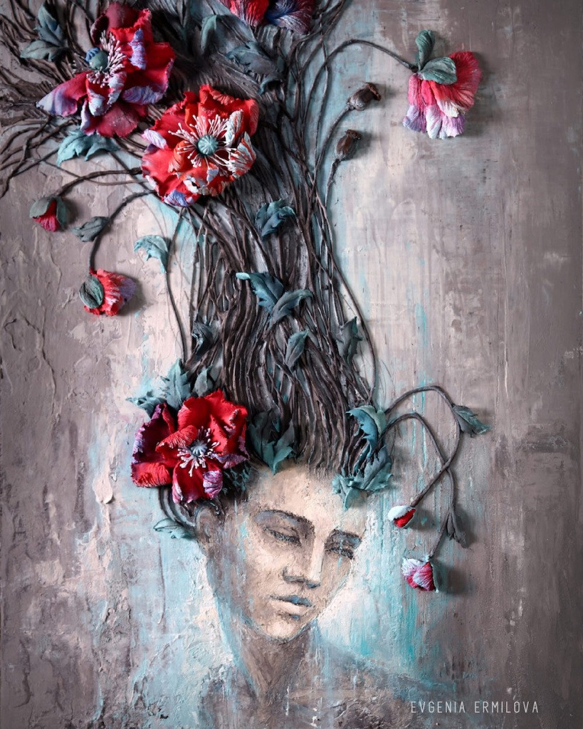 Портрет в технике скульптурной живописи. Автор Евгения Ермилова.jpg