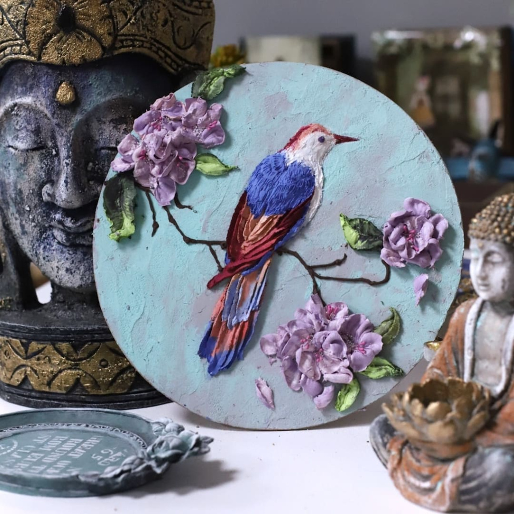 Работа ученицы школы скульптурной живописи